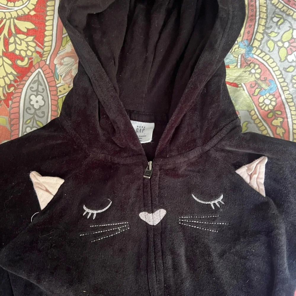 Black Cat Hoodie Gap and Pants 18-24 mo